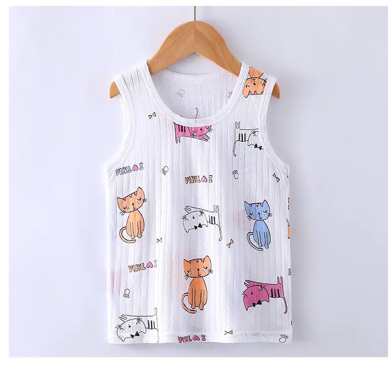 Children's Sleeveless Cotton Vest for Boys Girls Baby Size — feature 24
