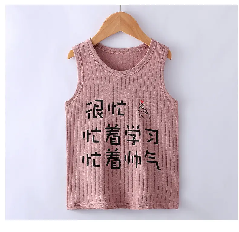 Children's Sleeveless Cotton Vest for Boys Girls Baby Size — feature 25