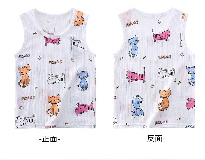 Children's Sleeveless Cotton Vest for Boys Girls Baby Size — feature 5