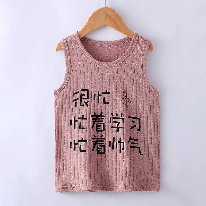 Children's Sleeveless Cotton Vest for Boys Girls Baby Size - Image 2