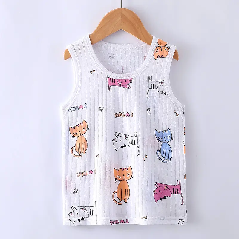 Children's Sleeveless Cotton Vest for Boys Girls Baby Size - Image 3