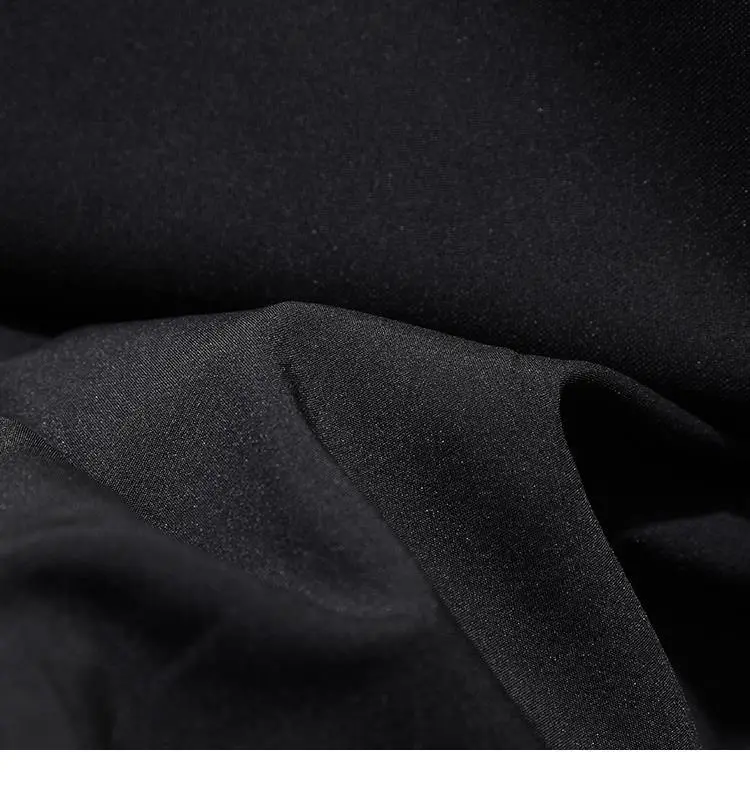 Black Split Skirt Large Women High Waist A Line — feature 10