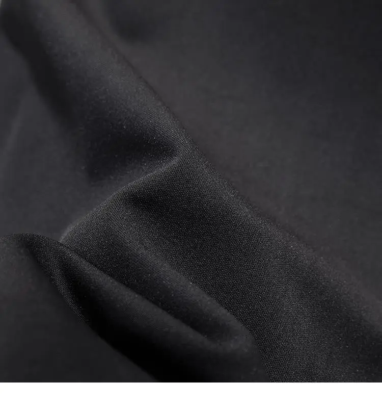 Black Split Skirt Large Women High Waist A Line — feature 9