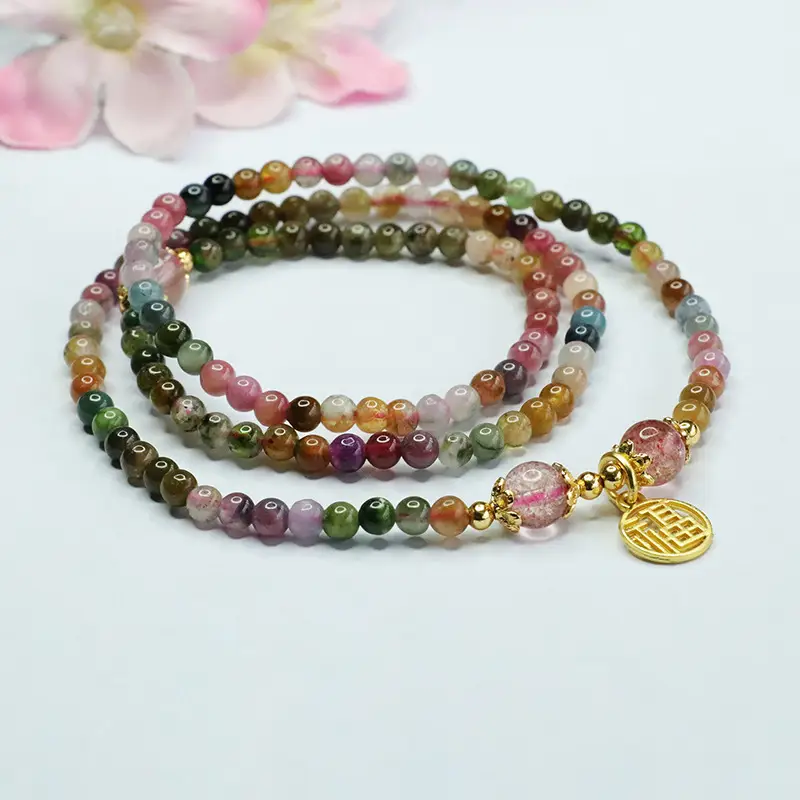 Multi-Layer Strawberry Crystal Bracelet for Women