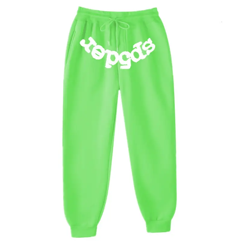 Men's Navy Hip-Hop Fleece Sweatpants with Colorful Print