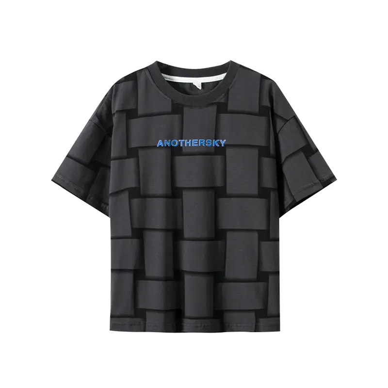 Hip Hop Plaid Boys Short Sleeve T-Shirt Black 2025 - Image 6