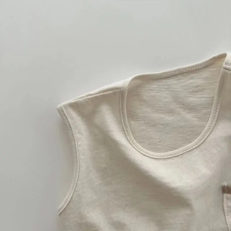 Korean Style Baby Sleeveless Suit Cream Brown — feature 9