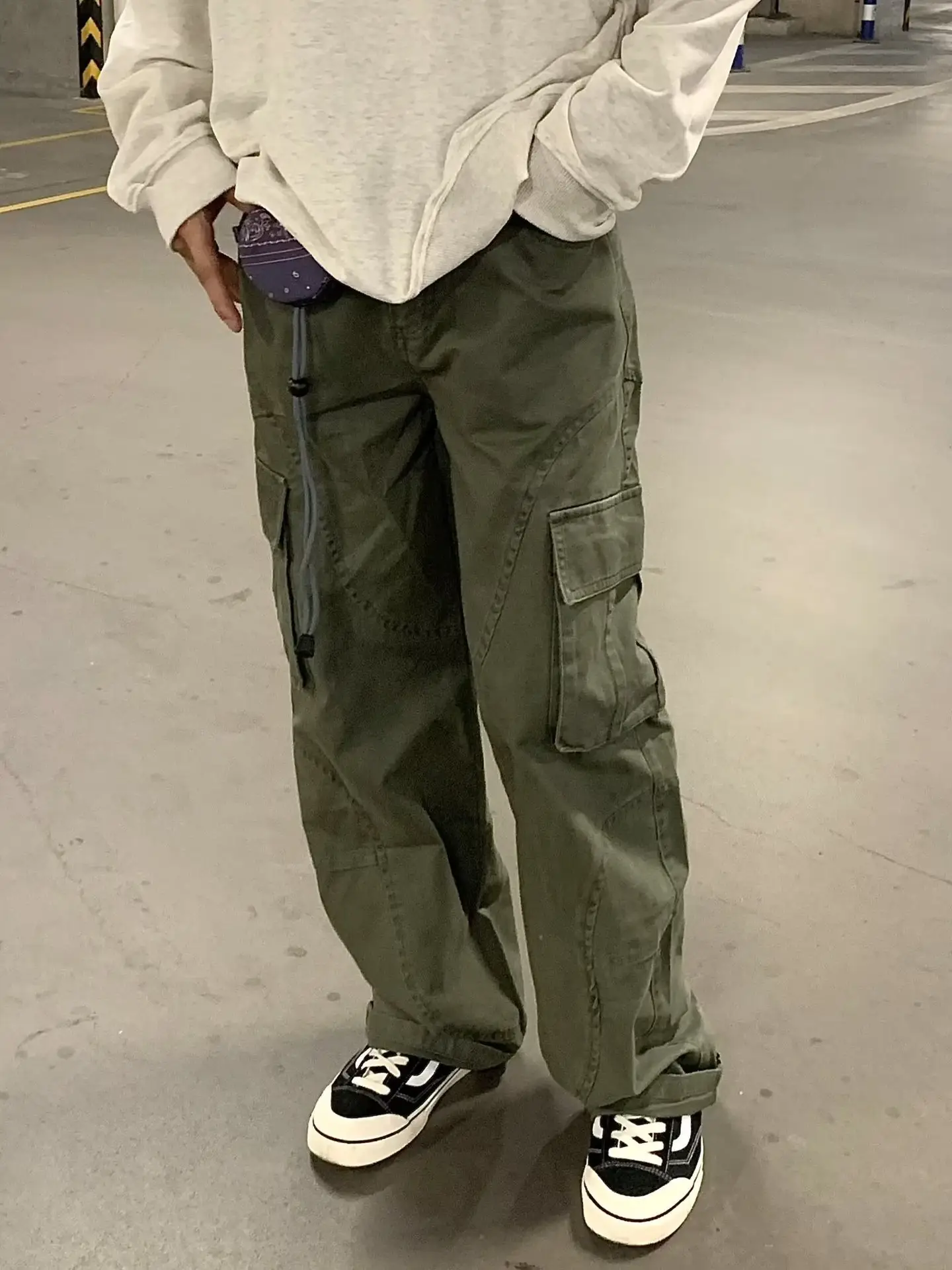 Men's Crane Pants Solid Color Winter Loose Trendy Casual Pants — feature 1