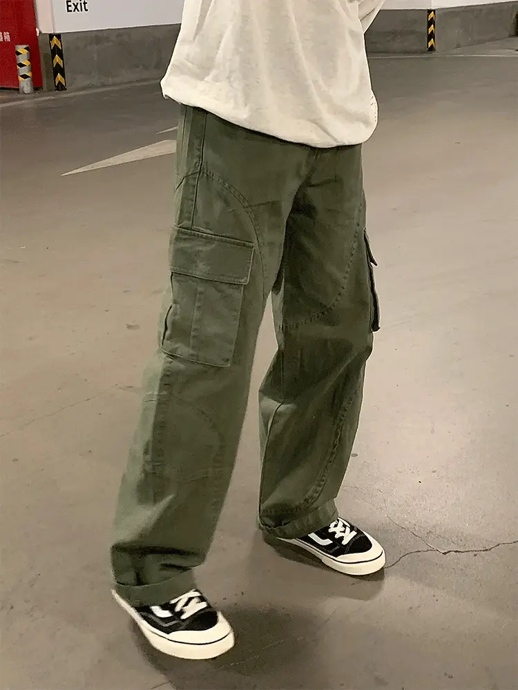 Men's Crane Pants Solid Color Winter Loose Trendy Casual Pants — feature 20