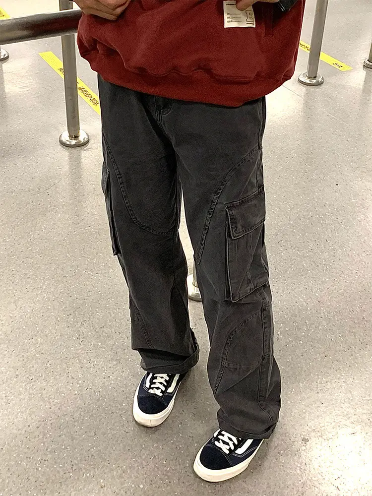 Men's Crane Pants Solid Color Winter Loose Trendy Casual Pants — feature 7