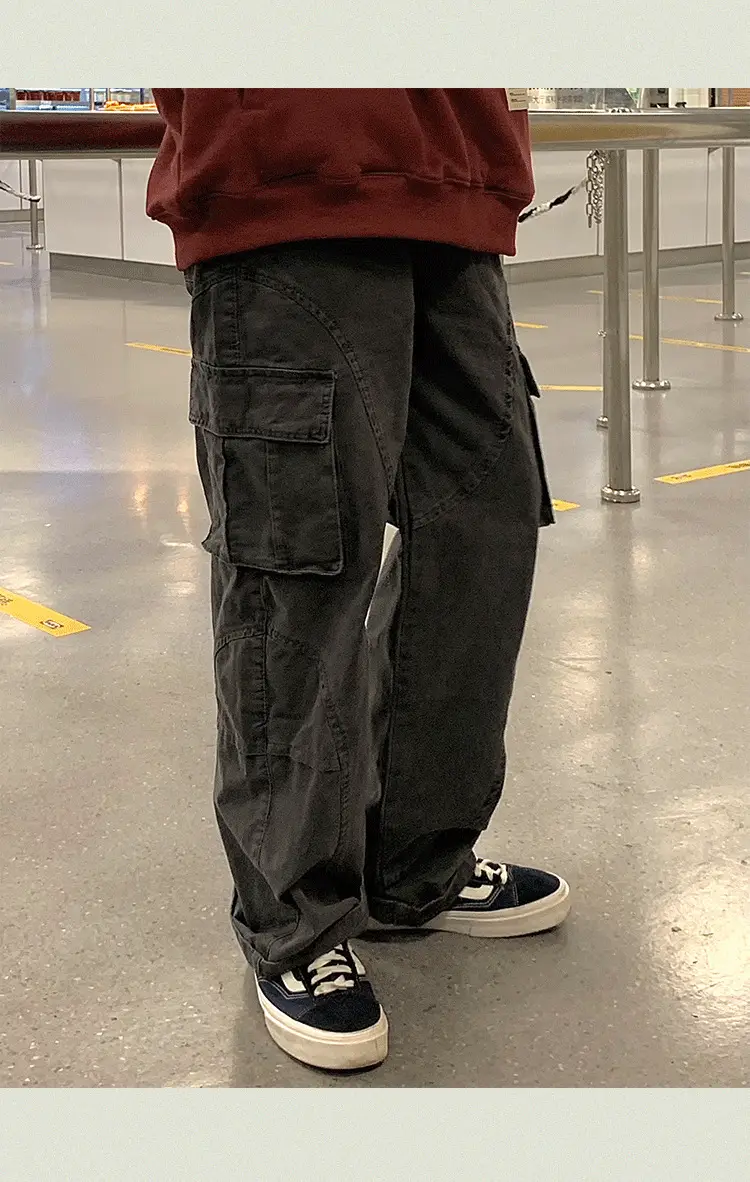 Men's Crane Pants Solid Color Winter Loose Trendy Casual Pants — feature 8