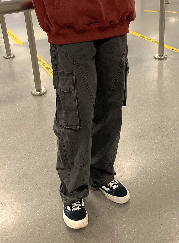 Men's Crane Pants Solid Color Winter Loose Trendy Casual Pants — feature 9