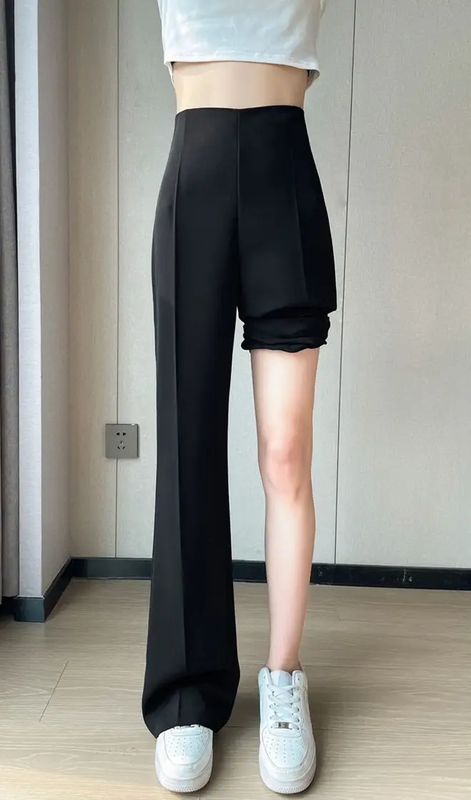 Wide Leg Pants Women Spring Summer Loose Slimming High Waist — feature 18