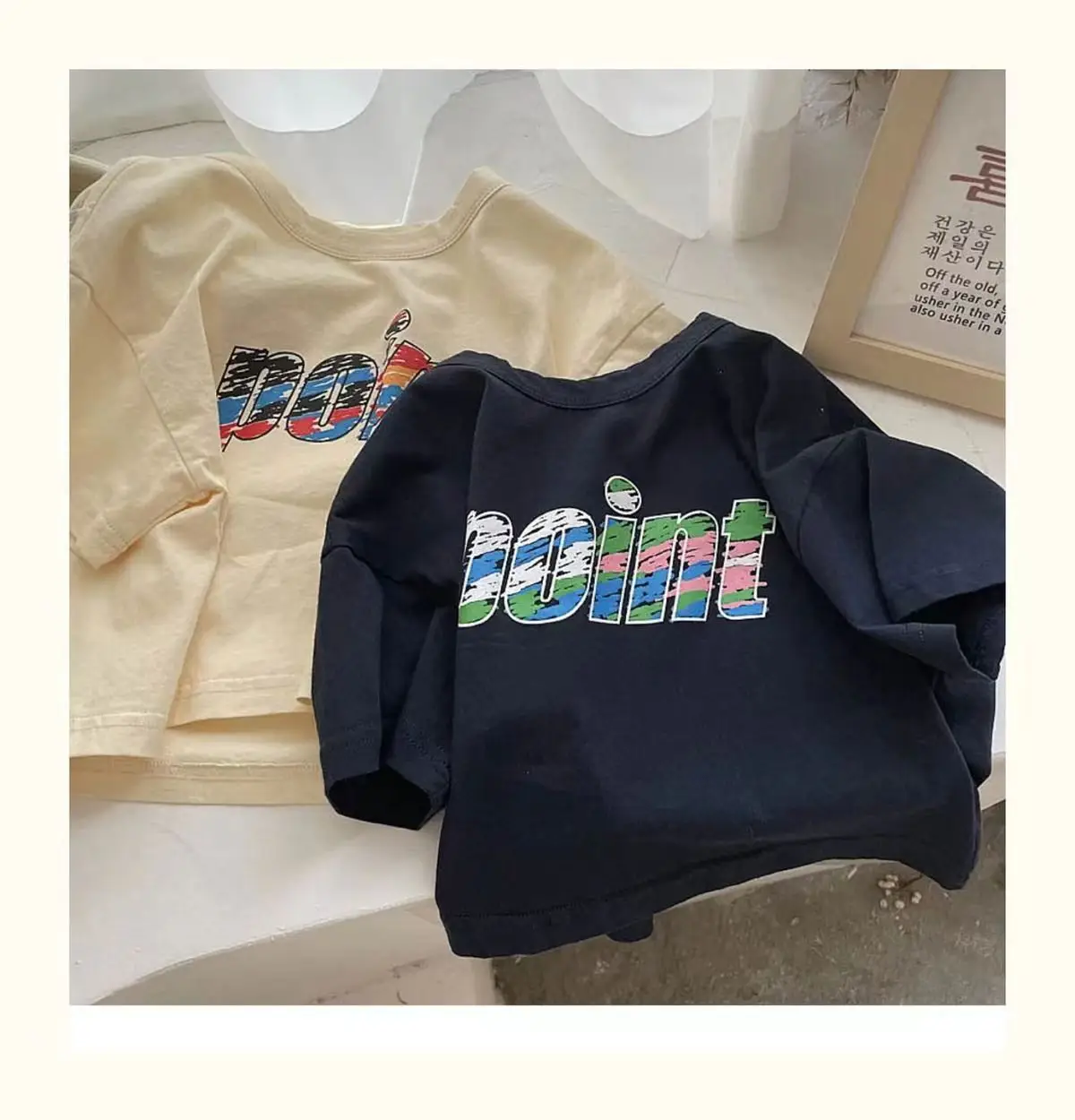 Korean Style Cartoon Printed Short Sleeve T-Shirt Cream 2025 — feature 4