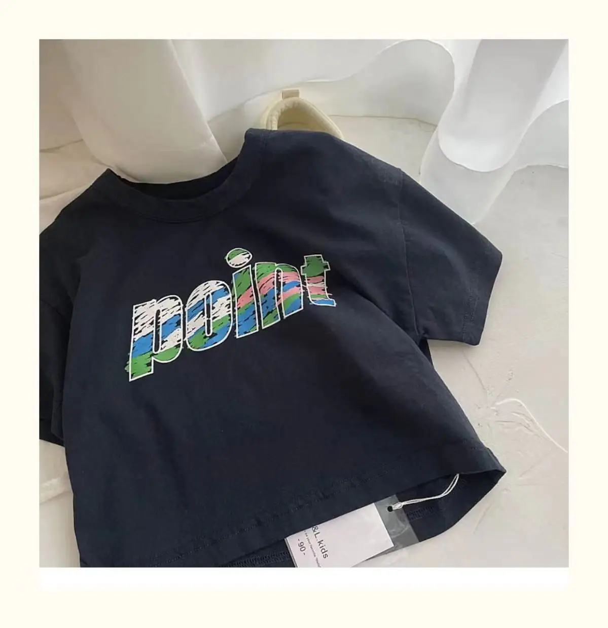 Korean Style Cartoon Printed Short Sleeve T-Shirt Cream 2025 — feature 6