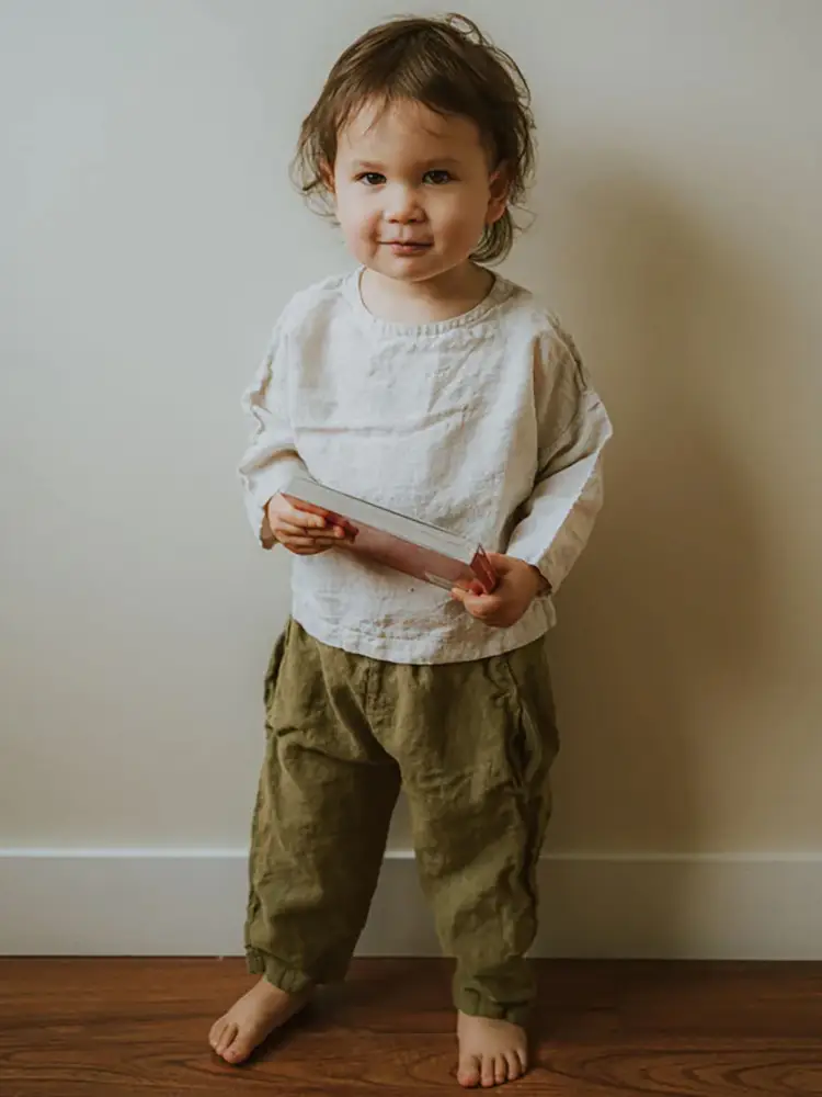 Korean Style Girls Linen Loose Pants Spring Summer - Image 7
