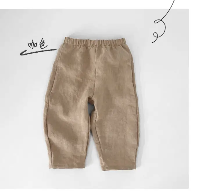Korean Style Girls Linen Loose Pants Spring Summer — feature 13