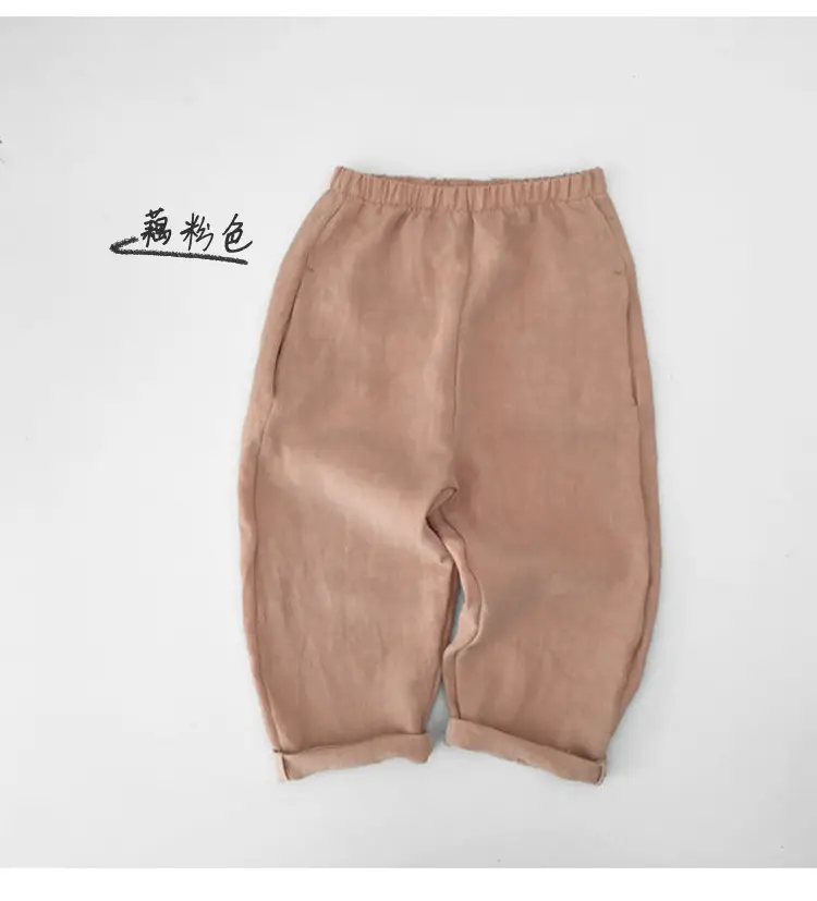 Korean Style Girls Linen Loose Pants Spring Summer — feature 20