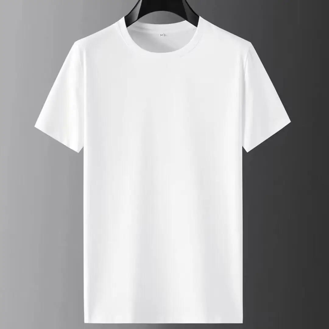 Men's White Straight Tube T-Shirt Casual Wear