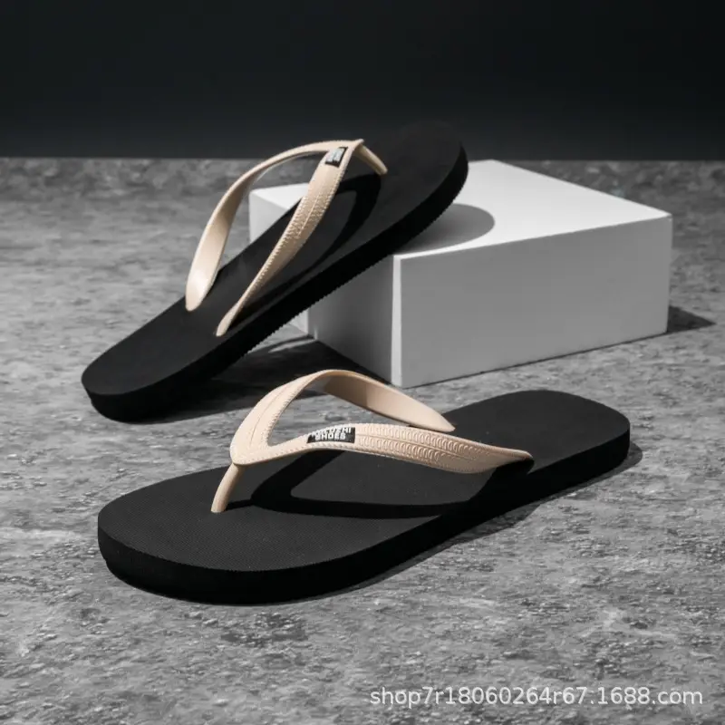 Men's Green Clip Flip Flops Summer Casual Sandals