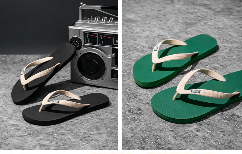 Men's Green Clip Flip Flops Summer Casual Sandals — feature 12