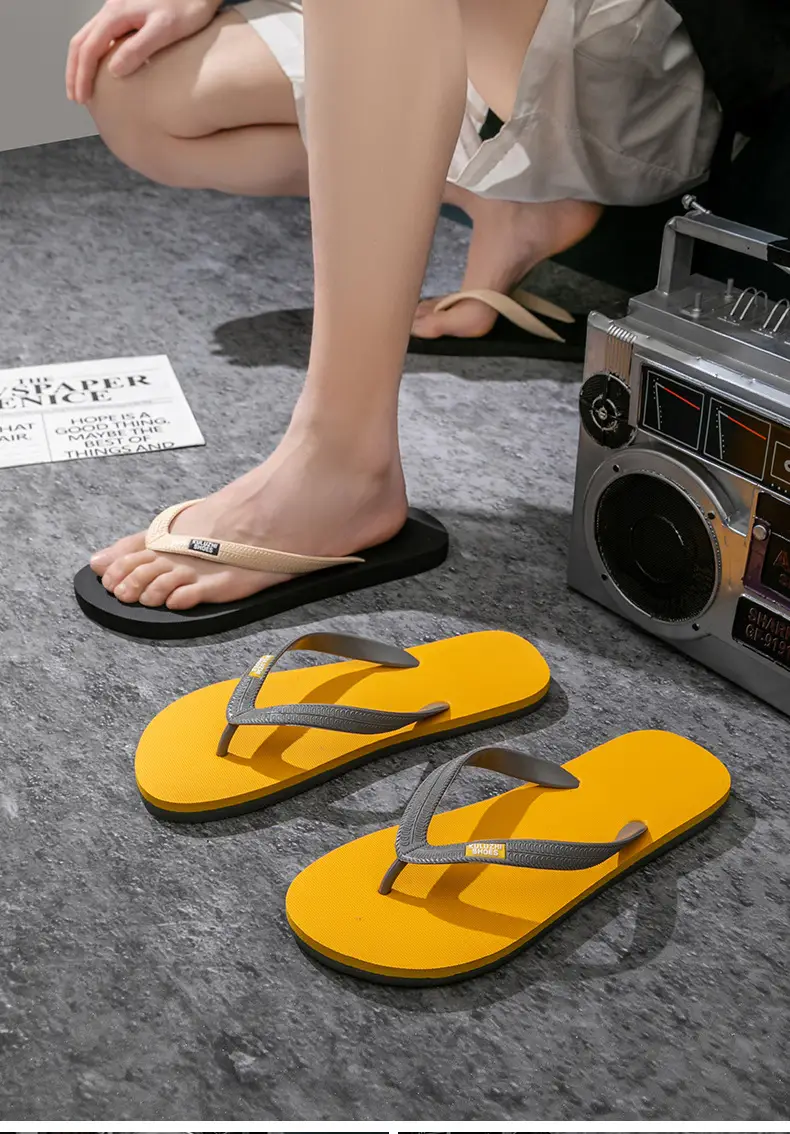 Men's Green Clip Flip Flops Summer Casual Sandals — feature 15