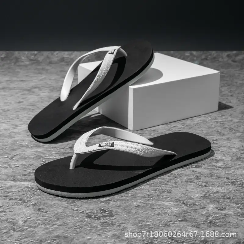 Men's Green Clip Flip Flops Summer Casual Sandals