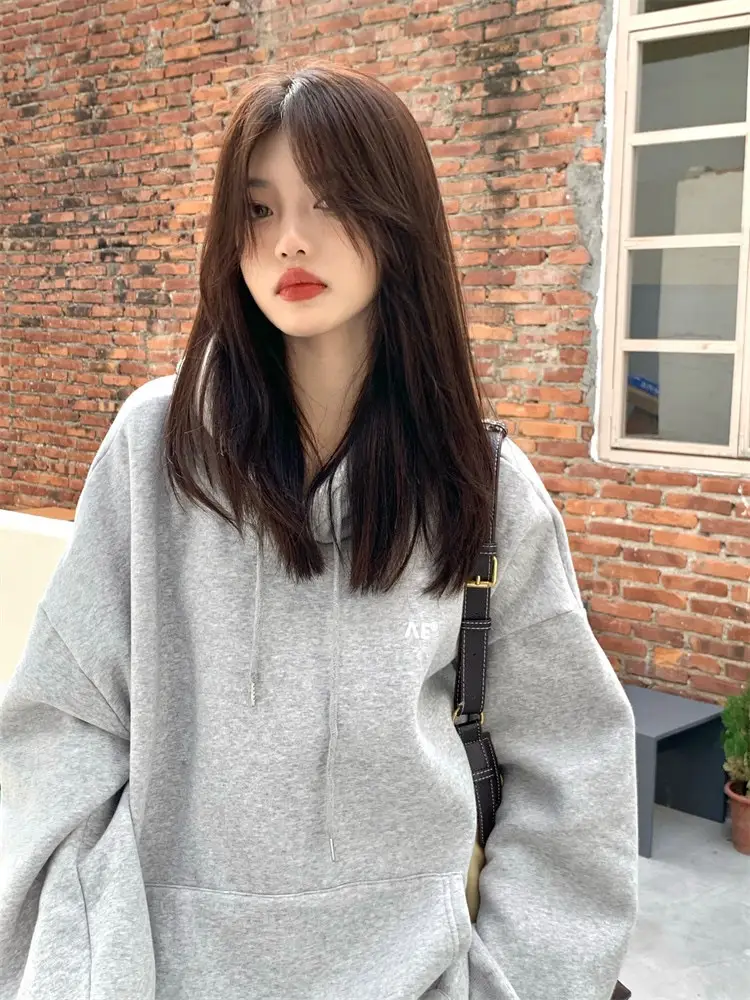 Women's White Hooded Hoodie Fleece Lined Thick Coat — feature 5