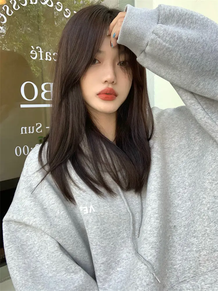Women's White Hooded Hoodie Fleece Lined Thick Coat — feature 7