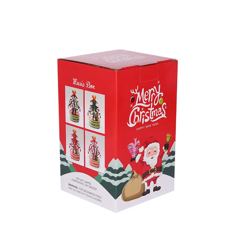 Cross-Country Christmas Tree Music Box Wooden Decor — feature 5