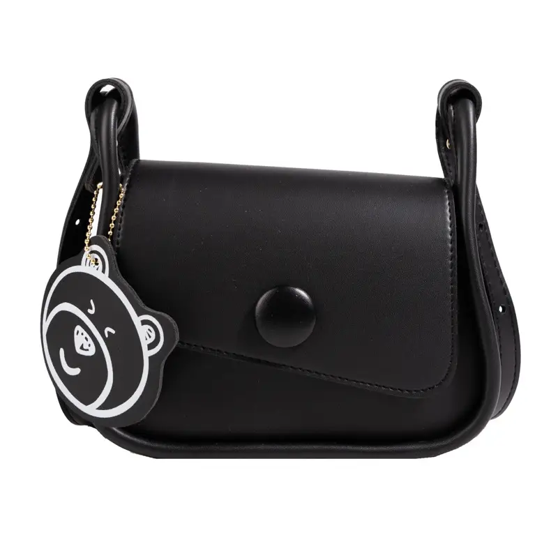 Retro Bear Design Shoulder Crossbody Bag White Brown - Image 9
