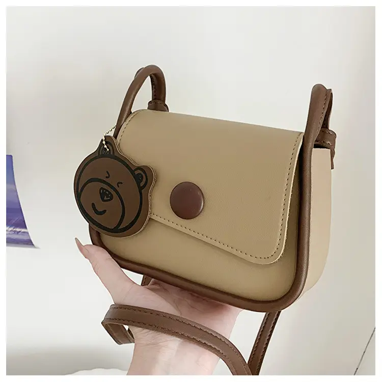 Retro Bear Design Shoulder Crossbody Bag White Brown — feature 20