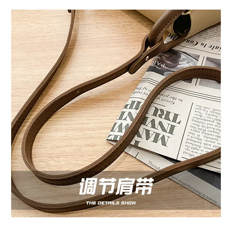 Retro Bear Design Shoulder Crossbody Bag White Brown — feature 3