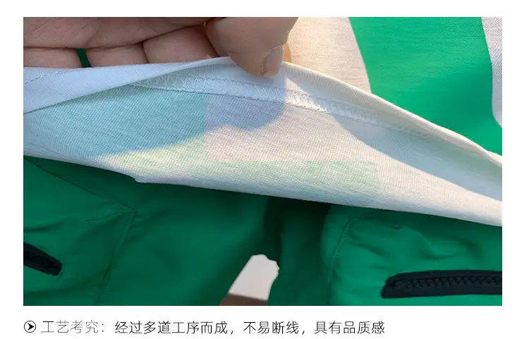 Boys Green Graphic Shorts Set 2025 Summer â feature 4