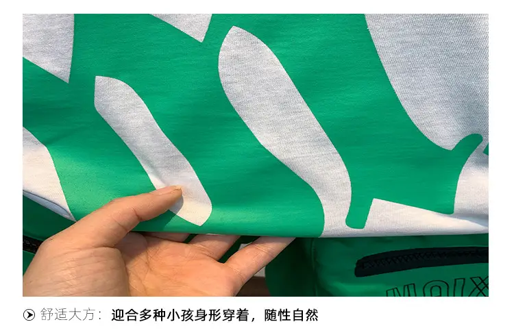 Boys Green Graphic Shorts Set 2025 Summer â feature 5