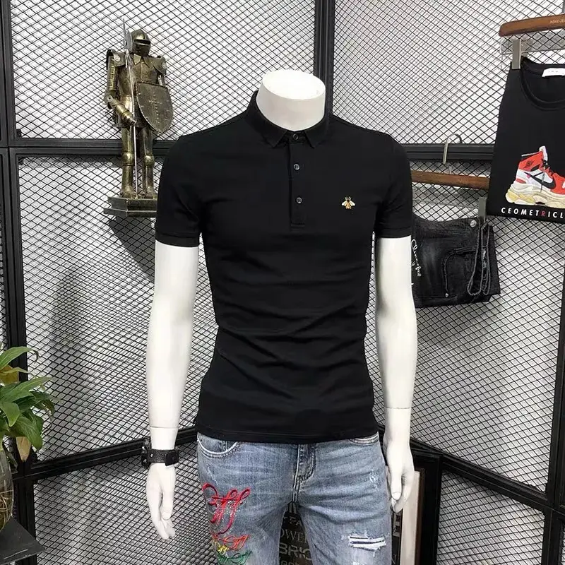 Men White Cotton Polo T-Shirt with Embroidered Logo — feature 2