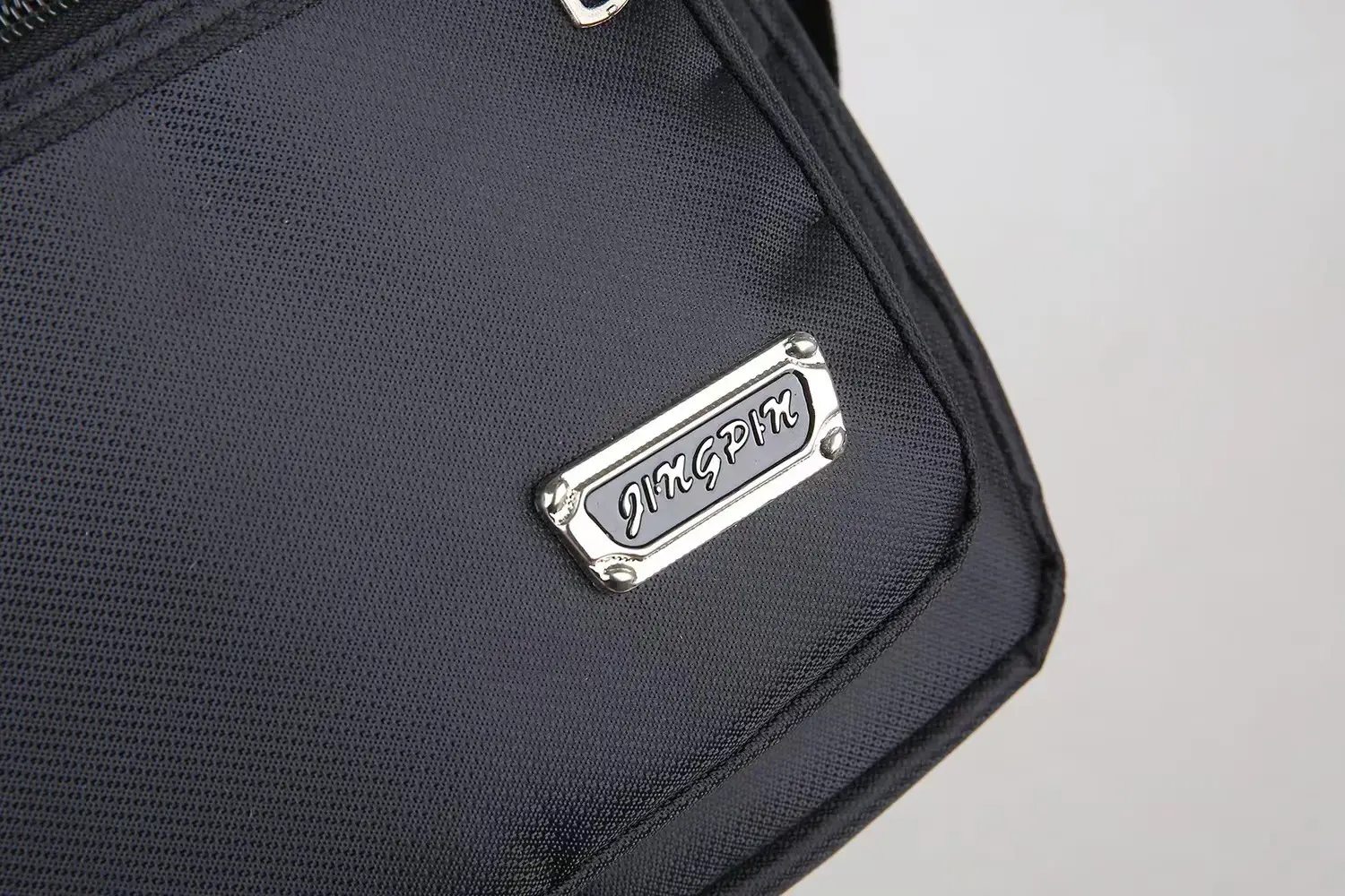 Men's Black Oxford Shoulder Messenger Bag — feature 11