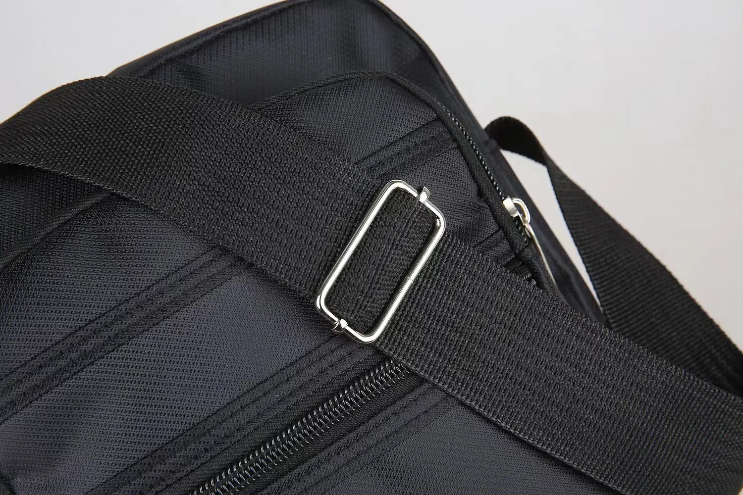 Men's Black Oxford Shoulder Messenger Bag — feature 13