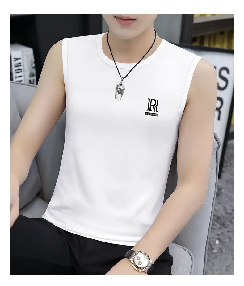 Men's Ice Silk Wide Shoulder Waistcoat Vest XL — feature 16