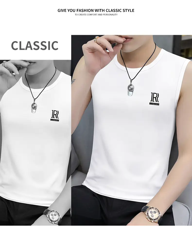 Men's Ice Silk Wide Shoulder Waistcoat Vest XL — feature 17