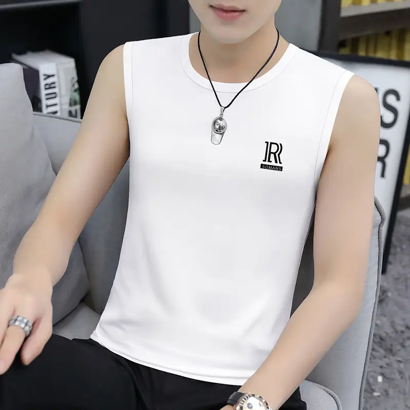 Men's Ice Silk Wide Shoulder Waistcoat Vest XL - Image 2