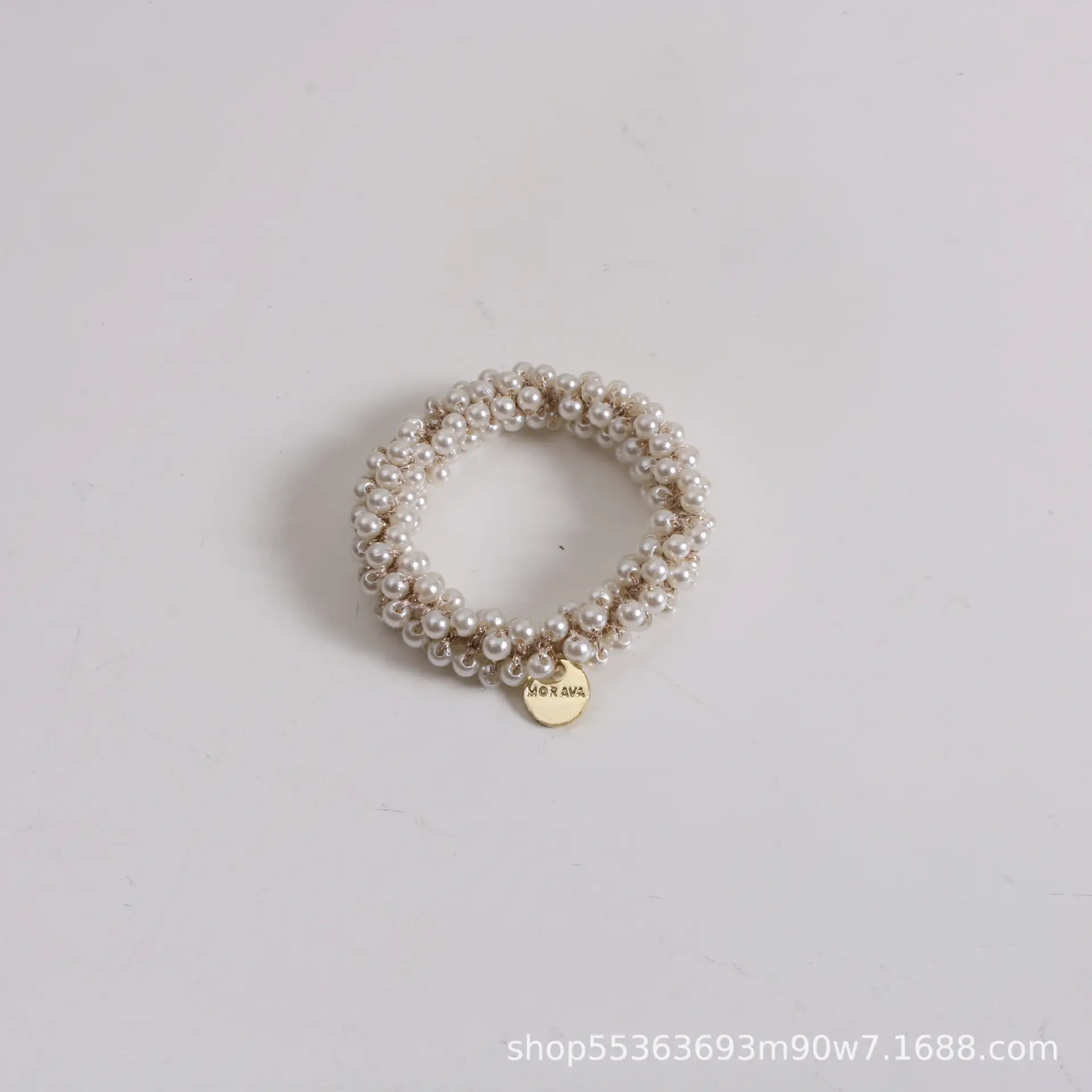 New Crystal Pearl Hair Ring Bracelet Dual-Purpose Rubber Band - Image 9