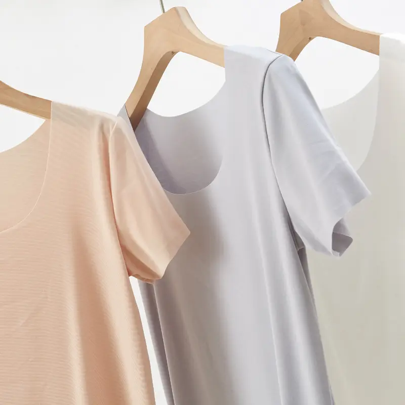 Women's Solid Color Round Neck T-Shirt Short Sleeve — feature 11
