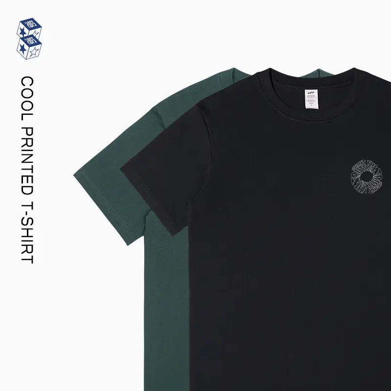 Black Letter Print Round Neck T-Shirt for Men Women - Image 10