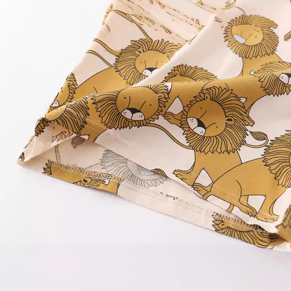 2024 Boys Girls Cartoon Cotton Tiger Pants Set