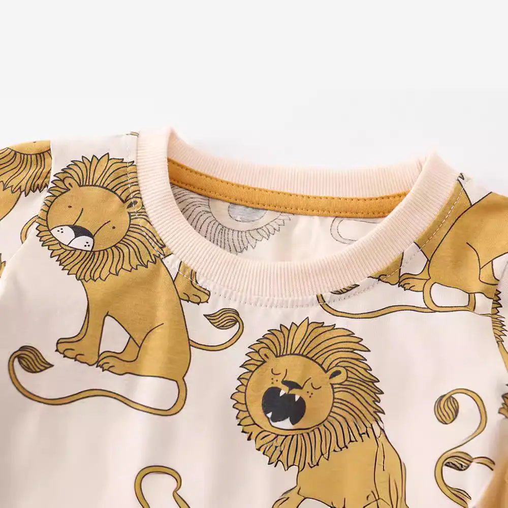 2024 Boys Girls Cartoon Cotton Tiger Pants Set