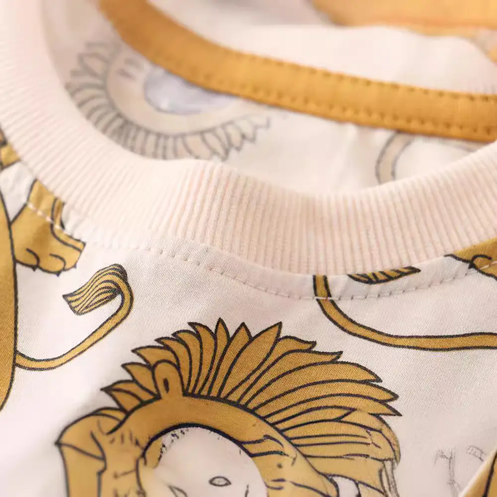 2024 Boys Girls Cartoon Cotton Tiger Pants Set