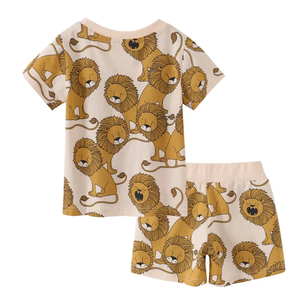 2024 Boys Girls Cartoon Cotton Tiger Pants Set