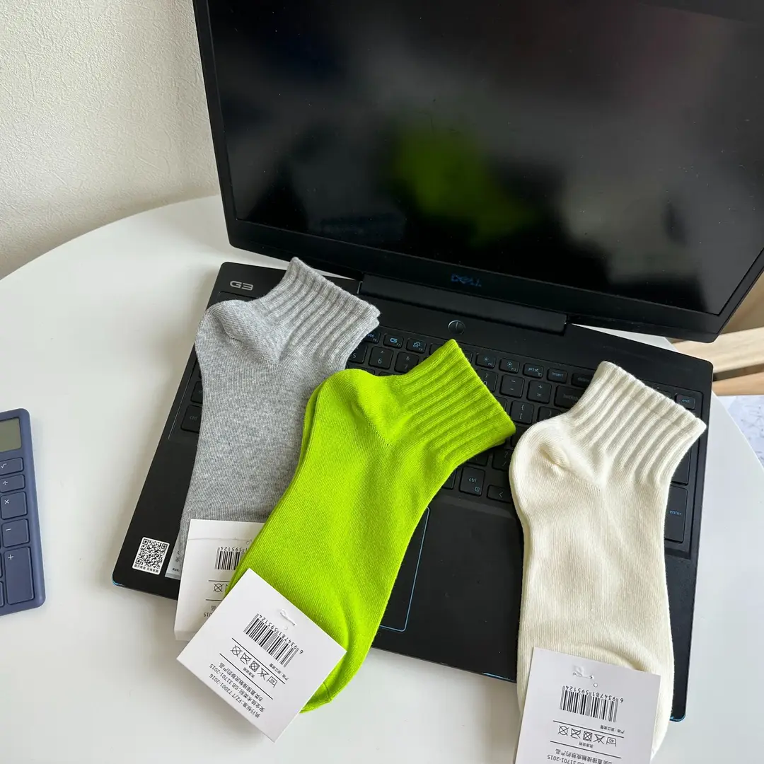 Spring and Summer New Socks for Men, Solid Color Mid-Calf Cotton Socks, Colorful Sports Socks, Basic Casual College Style Breathable Men's Socks — feature 14
