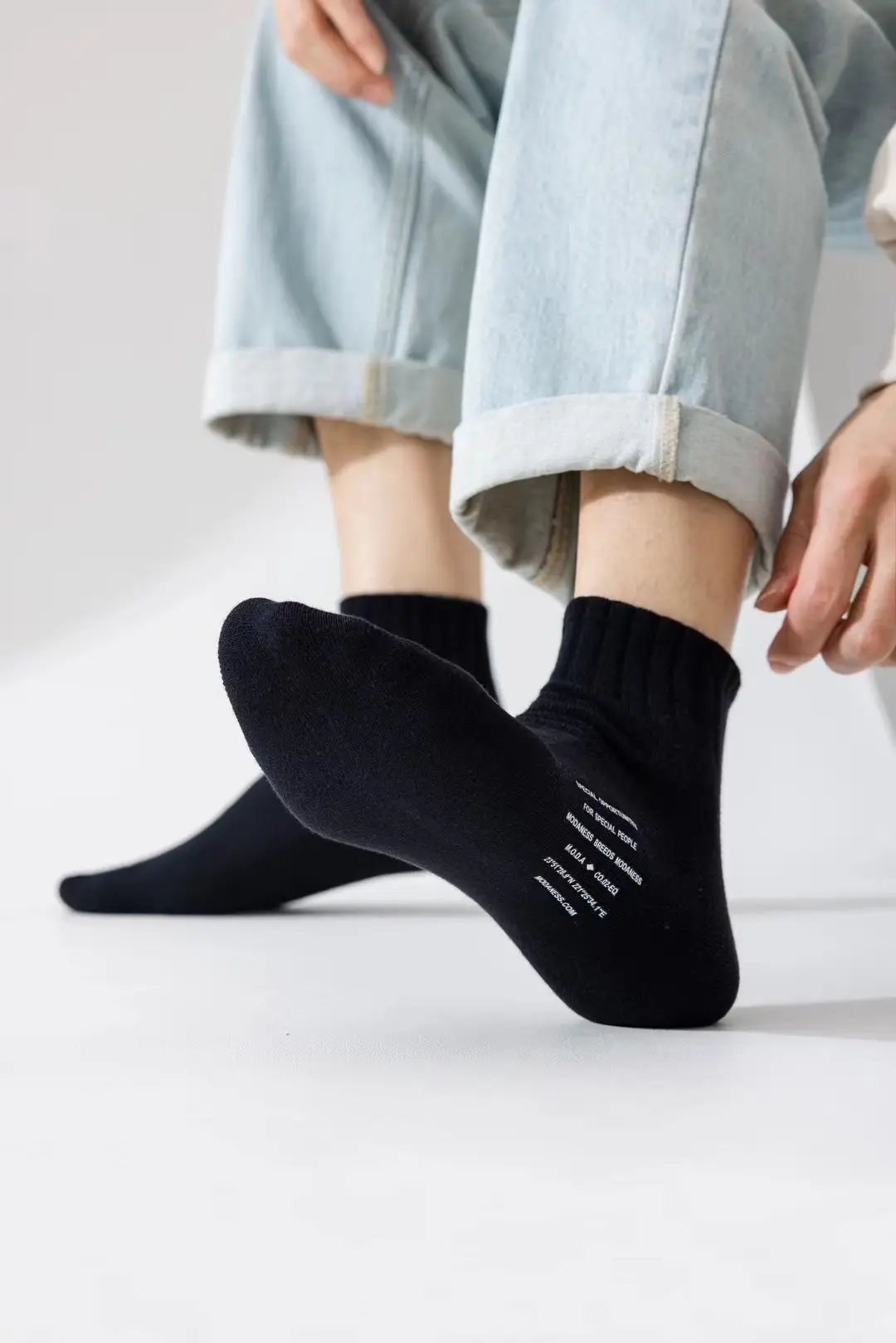 Spring and Summer New Socks for Men, Solid Color Mid-Calf Cotton Socks, Colorful Sports Socks, Basic Casual College Style Breathable Men's Socks — feature 16